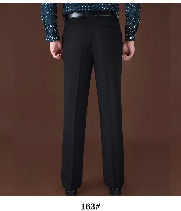 Mùa thu và mùa đông len nam quần dày phần rộng lỏng thẳng phù hợp với quần trung niên cashmere thường quần quần nam quần tây nam ống đứng