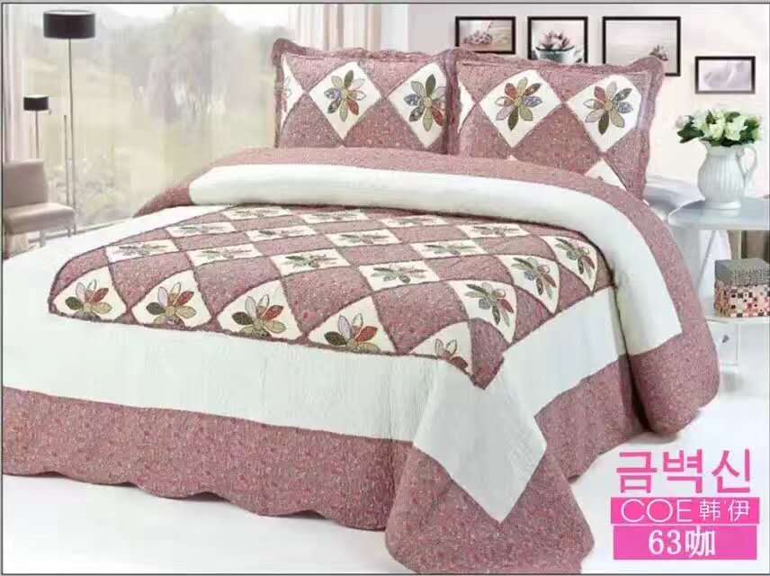 Chăn bông in chăn đơn mảnh ba bộ mùa hè điều hòa không khí mát mẻ chăn bông bông ga trải giường cotton