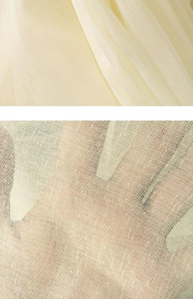 Trung Quốc Mỹ ở Đông Nam Á phong cách bốn cột dây đai giường tán Velcro nhạt bông vàng giường thêu sợi lưới manti - Bed Skirts & Valances 	rèm che giường ký túc xá	