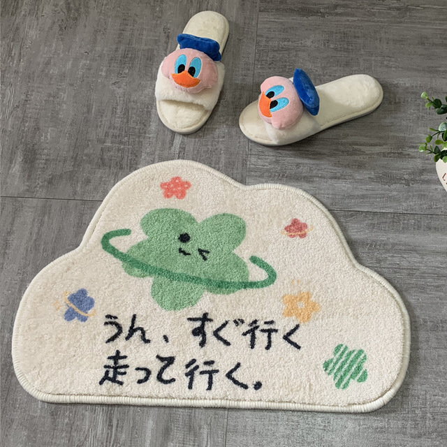 Cute cartoon cloud in door anti-slip door bathroom door door carpet door carpet household foot pad bathroom with water absorption