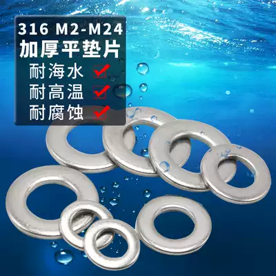 Standard Stainless Steel 316 Thickened Flat Gasket Extra-Thin Metal Gasket M2M3M4M5M6-M24