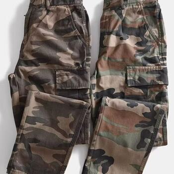 ໂສ້ງ camouflage ກາງເກງຂອງຜູ້ຊາຍ ທີ່ມີນ້ຳໜັກໜັກຂອງທະຫານອາເມຣິກາ ຂະໜາດໃຫຍ່ ກາງແຈ້ງ ກາງເກງຂາຍາວ ທົນທານຕໍ່ວຽກຊື່