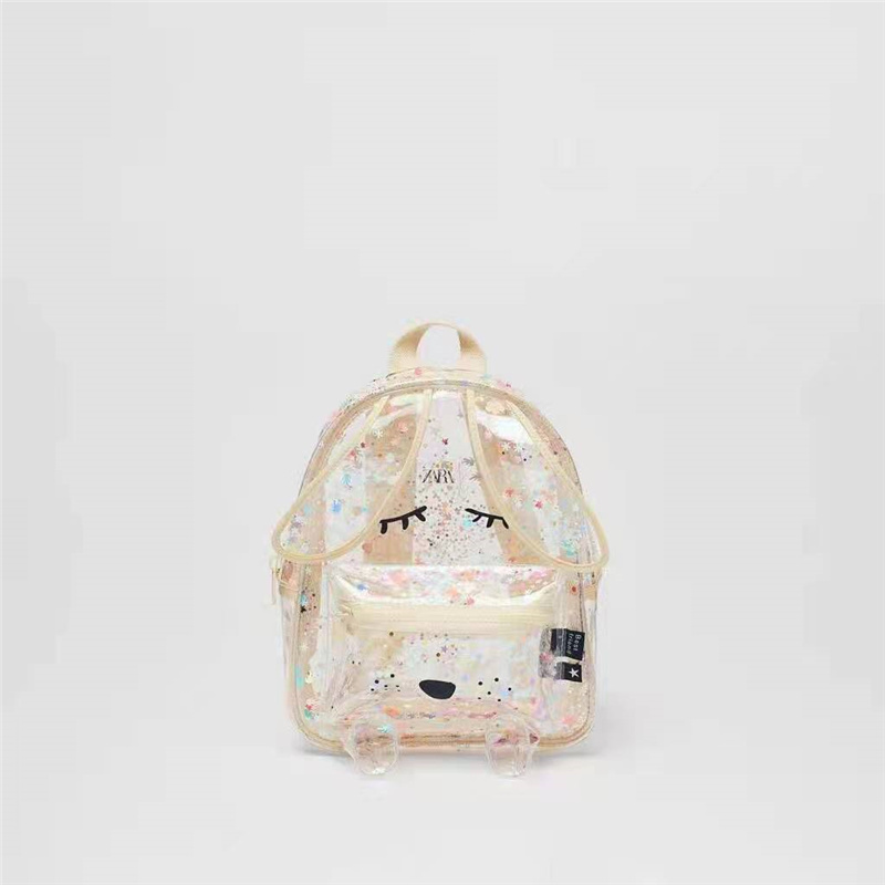 Z Family Summer New Bright Pink Animal Shaped Scapegoat Fashion Girl Woman Baby Transparent Coating Bright Pink Jelly bag