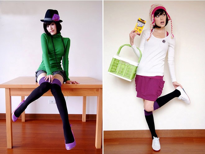 Trong vớ, vớ, vớ Nhật, vớ qua đầu gối, vớ Hàn Quốc, vớ cotton, vớ cao, vớ nữ vớ xỏ ngón
