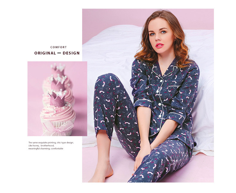 Pyjama pour femme en Coton à manches - Ref 2991670 Image 22