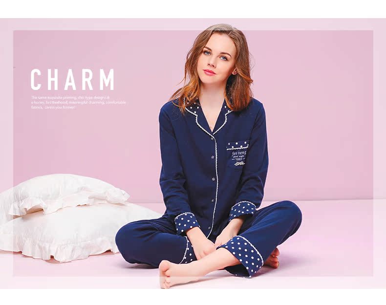 Pyjama pour femme en Coton à manches longues - Ref 2991663 Image 42