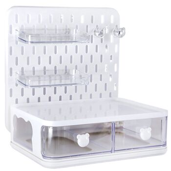 Suitable for desktop pen holder storage box student t dormitory small card star chasing hole board sundry cute grain drawer storage rack