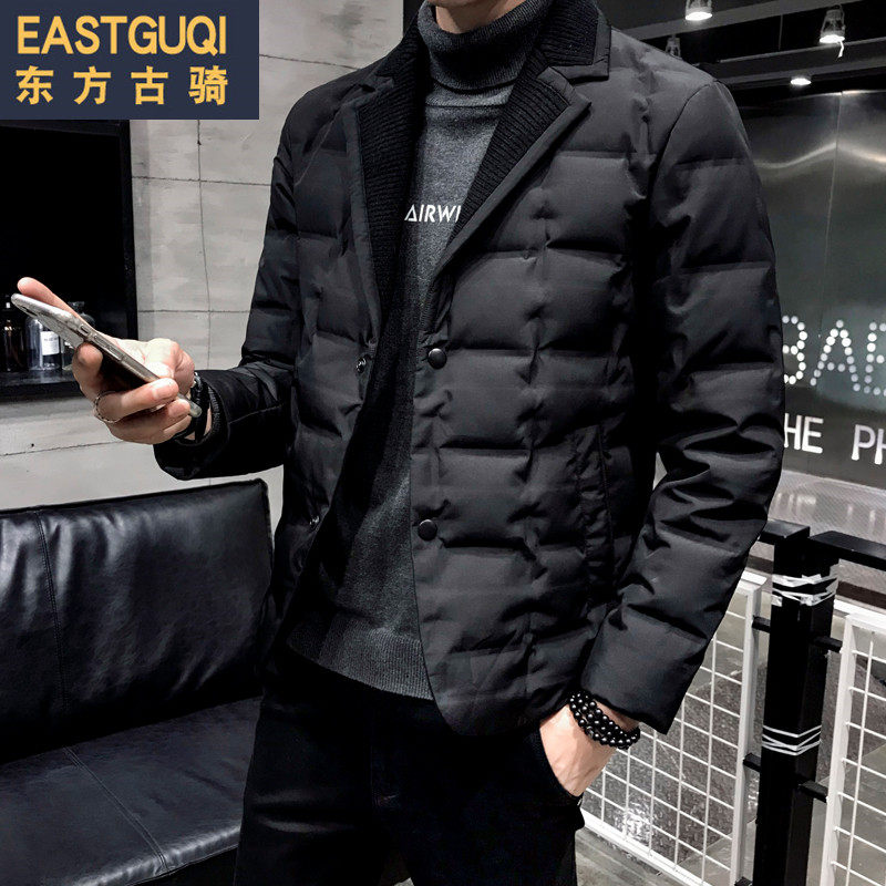 Winter new trendy new suit collar thickened with velvety jacket Han version Warm Cotton Suit Jacket Casual