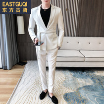 2020 spring mens suit temperament Net red small suit yuppie coat Korean slim casual two-piece set