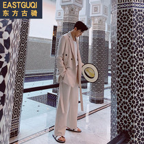 New mens suit suit temperament Net red small suit do old yuppie jacket Korean casual loose two-piece set