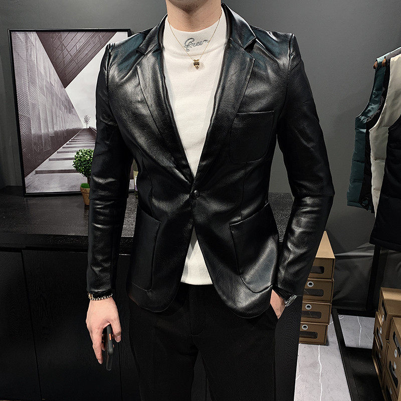 Small suit men's fall Korean version of the young hairstylist young hair stylist Pissuit night field casual yuppie handsome jacket trendy