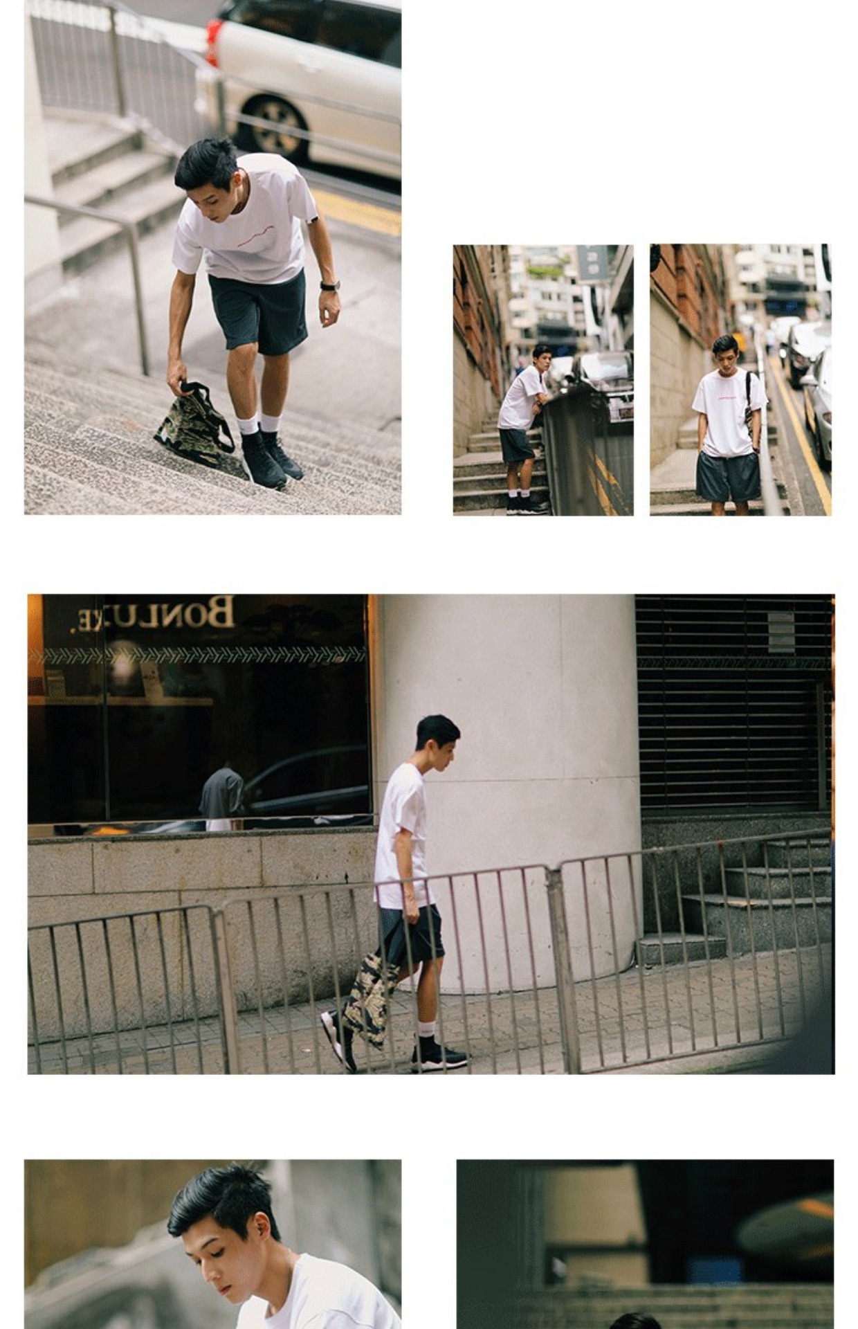 PSO Brand 17SS nguyên bản thời trang đường phố mùa hè ngụy trang màu đơn giản thể thao lỏng lưới năm quần short quan sot nam