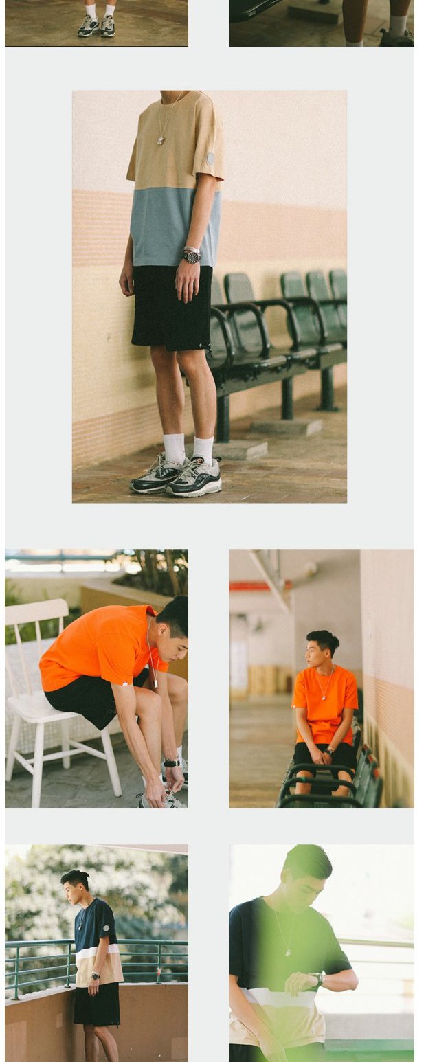 PSO Thương hiệu 18SS SWEATSHORTS Quần short dây rút đơn giản màu đơn quần âu nam
