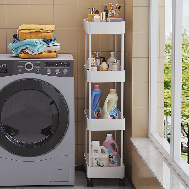 Giá để máy giặt từ sàn đến trần nhà vệ sinh giặt chất lỏng lưu trữ nhà vệ sinh phòng tắm nứt ban công khoảng cách bên giá lưu trữ kệ may giat máy giặt đạp chân