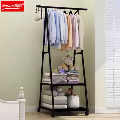 Simple clothes rack Coat rack Floor hanger triangle folding bedroom household indoor hanger clothes rack