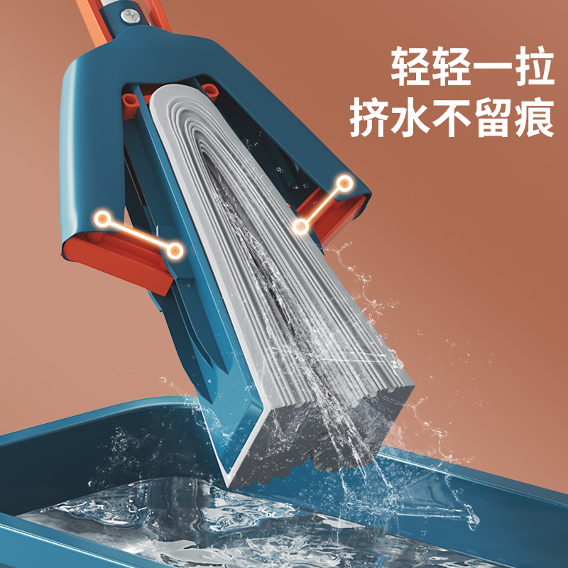 Lazy man sponge mop head squeeze water free hand washing mop artifact glue cotton household suction a mop cloth