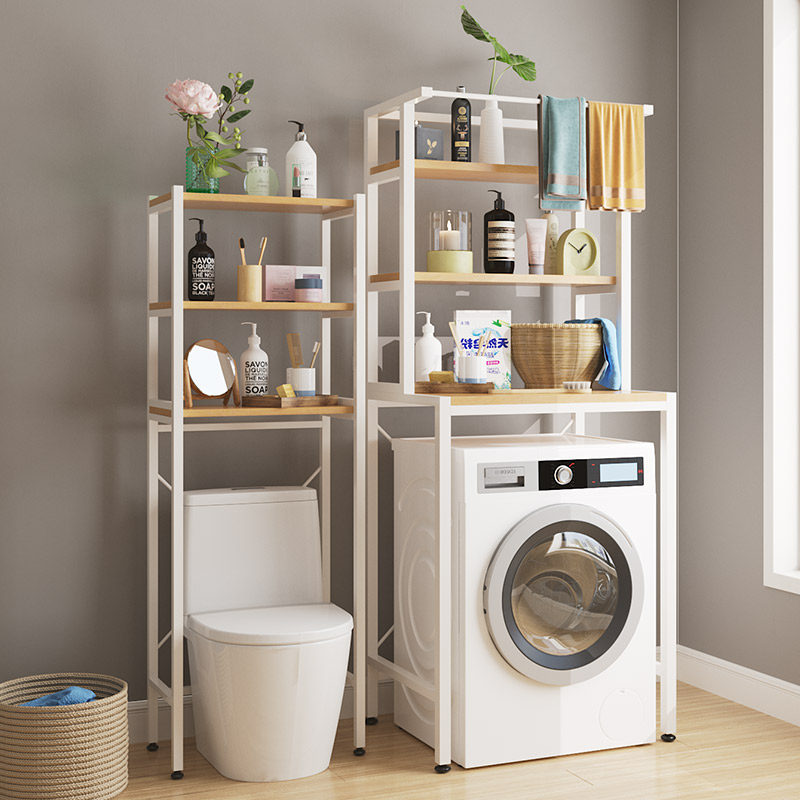 Powder room Washing machine shelf Floor-to-ceiling toilet Toilet storage shelf Balcony bathroom toilet shelf Basin rack