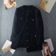 Plus size women's mid-length black small fragrant jacket for women in autumn and winter fat mm high-end fashion slimming top 200Jin Jin is equal to 0.5 kg