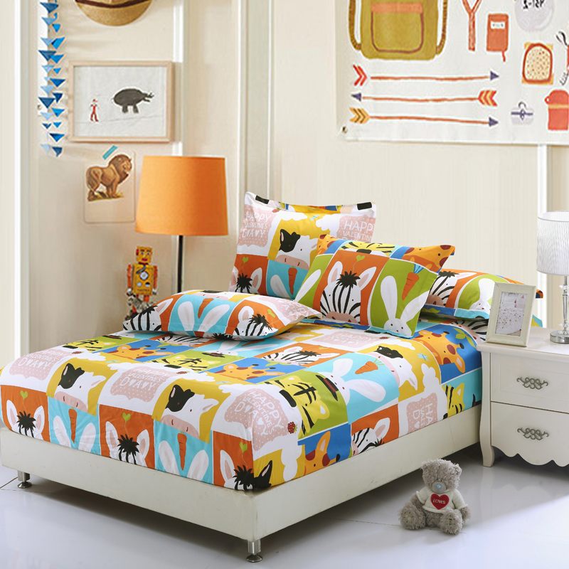Được trang bị tùy chỉnh cho trẻ em phim hoạt hình bông 100% cotton đơn mảnh khăn trải giường 1,2 * 1,35 * 1,5 * 1,6 * 1,9 * 2 m - Trang bị Covers Ga chun và ga phủ