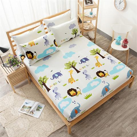 Giường cotton tùy chỉnh miếng đơn 100% cotton 1,2m / 1,5 m / 1,8m * 1,9 phim hoạt hình trẻ em Ga phủ giường Everon