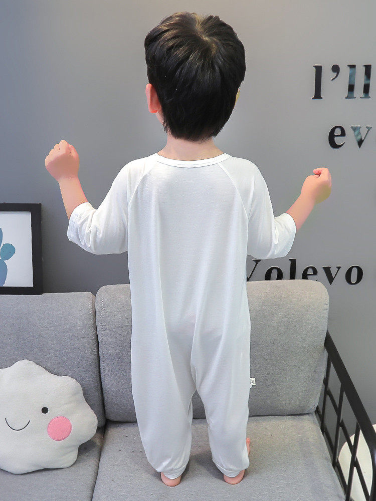 BOYS MODAL ONESIES SUMMER THIN 3 BABY CHILDRENS KICK-PROOF SLEEPING BAGS CHILDRENS 5 BOYS SUMMER AIR CONDITIONED SUITS