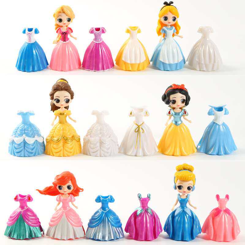 White Snow Princess Sleeping Beauty Alice Cinderella Mermaid Belle Princess Pays New Birthday Toys for Birthday Toys