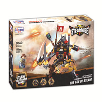 Neceroy Building Blocks Childrens Puzzle Assembly Spelling Building Blocks Toy Steam Age Series Steam Dare To Die Warrior 8040