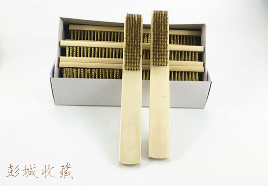 Ancient money rust removal large copper wire brush 16 rows of encrypted copper brush Coin copper money word money cleaning cultural relics special copper brush