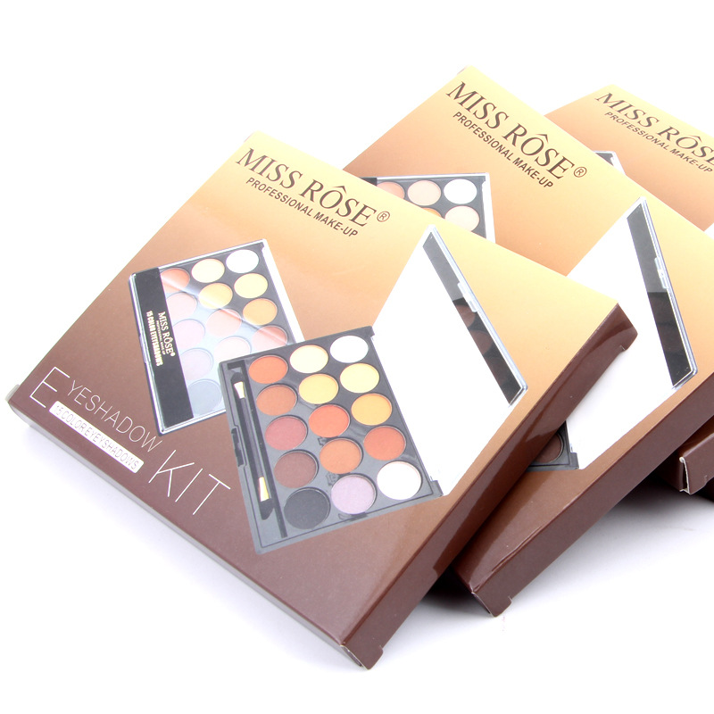 MISS ROSE Phấn mắt 15 Màu Pearlescent Matte Eye Shadow Hot Eyeshadow Palette - Bộ sưu tập trang điểm bảng mắt colourpop
