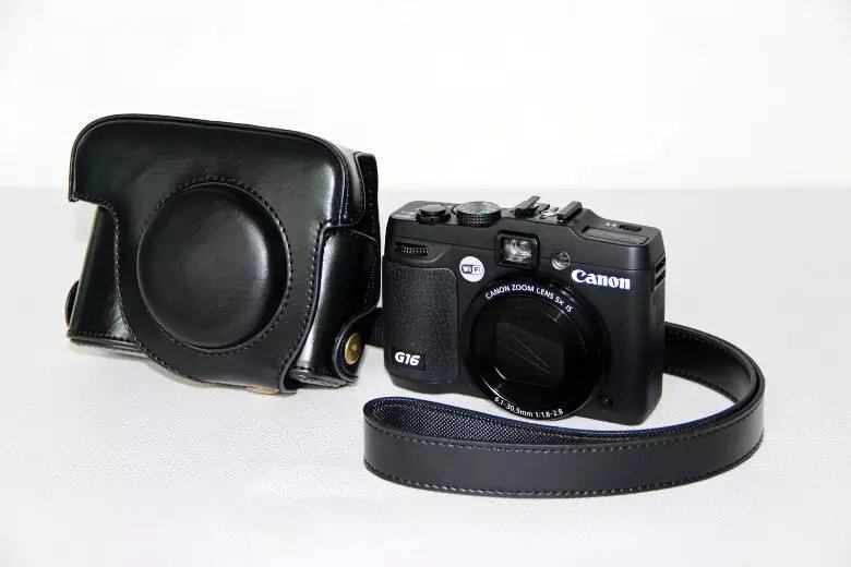 防水フォトカメラPUレザーバッグボディカバーケース CANON G10 G11 G12