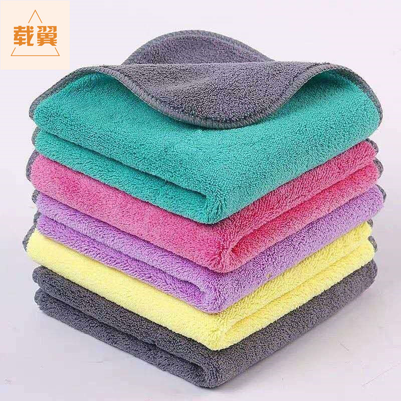 Non-stick oil and lint-free rag kitchen dishcloth thickened super absorbent dish towel wipe tablecloth wipe hand towel scouring cloth