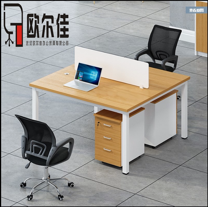 Office desk table simple modern screen station with cabinet staff table furniture person staff table and chair combination