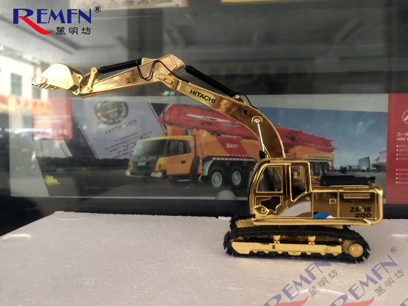 HITACHI 1:50 ZAXIS200-5 ZX200：日立电喷ZH合金挖掘机模型