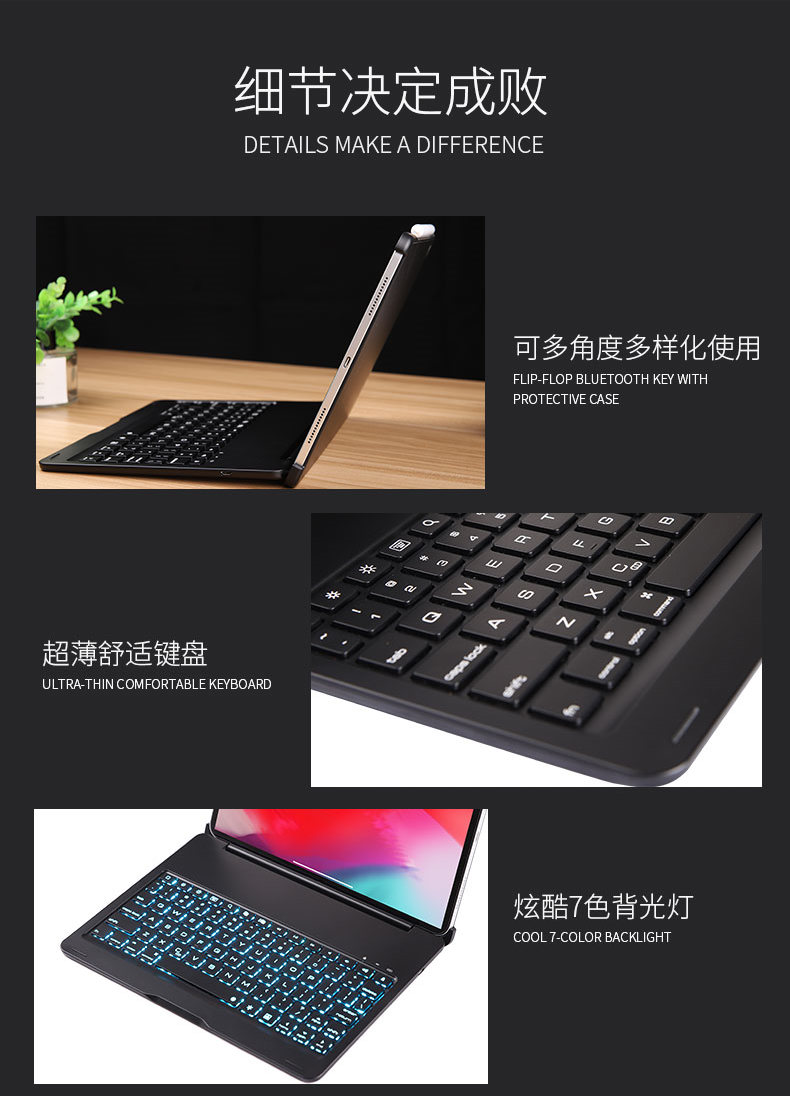 2018 mới ipad pro11 Bàn phím Bluetooth bảo vệ kim loại máy tính bảng apple mới vỏ 11 inch a1980 net đỏ bao gồm tất cả iapd hỗ trợ sạc không dây - Phụ kiện máy tính bảng ốp lưng ipad pro 11