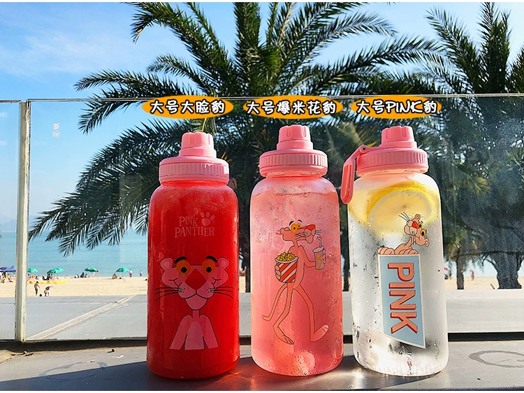 Cốc thủy tinh dung tích lớn 1000ml nước nữ sinh viên Hàn Quốc cốc cầm tay cốc trà tươi và xinh xắn - Tách bình nước tập gym