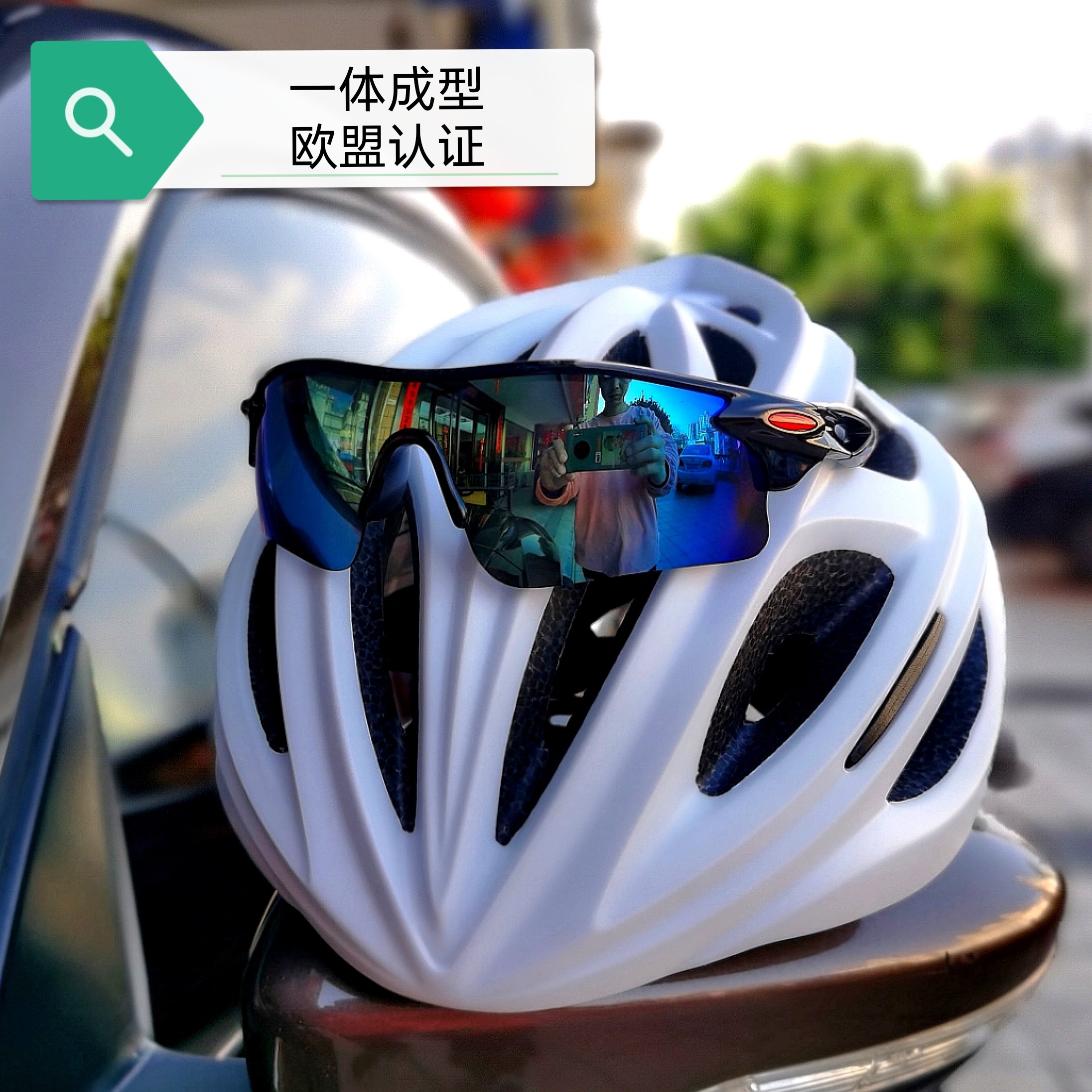 PMT Safety Helmet M12 Mountain Road Bike Integrated Molding Resistant Riding Wheel Slide Safety Helmet Adult Children Universal