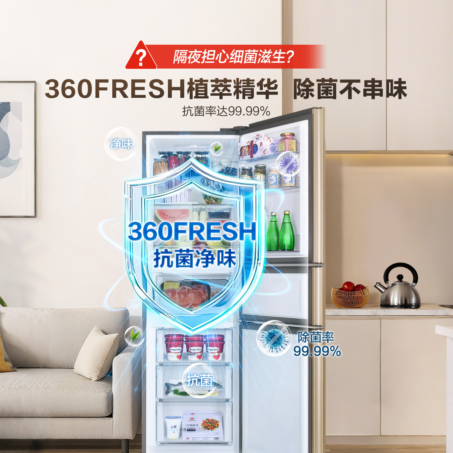 统帅BCD-218WLDPPU1冰箱图片