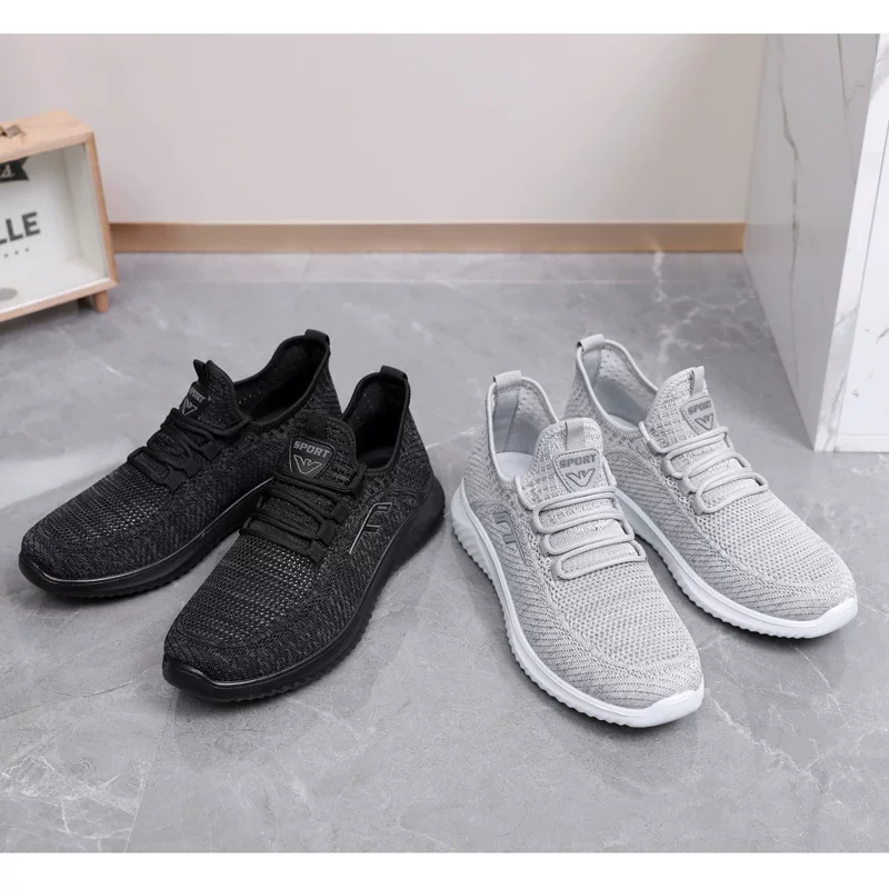 Древние Cloth Shoes мужские летние дышащие dad сетчатые кроссовки софт подошва средний возраст и старшие спортивные и досуговые сетчатые мужские повседневные кроссовки