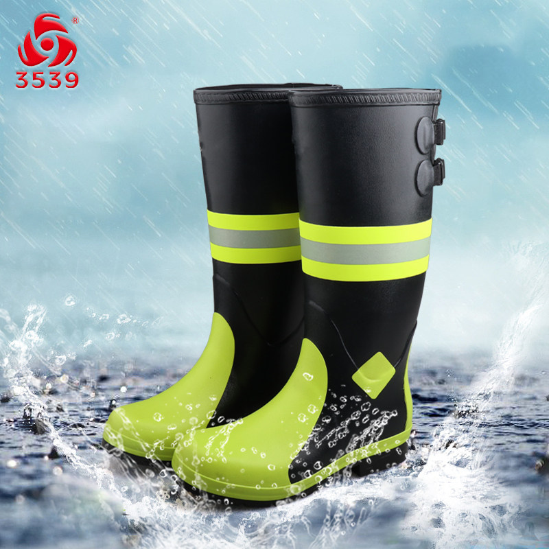 3539 ủng cao su mới, giày bảo hộ lao động, ủng bảo hộ lao động, giày cao su an toàn chống đâm thủng, đế cao su êm ái, có thể tùy chỉnh ủng nhựa đen