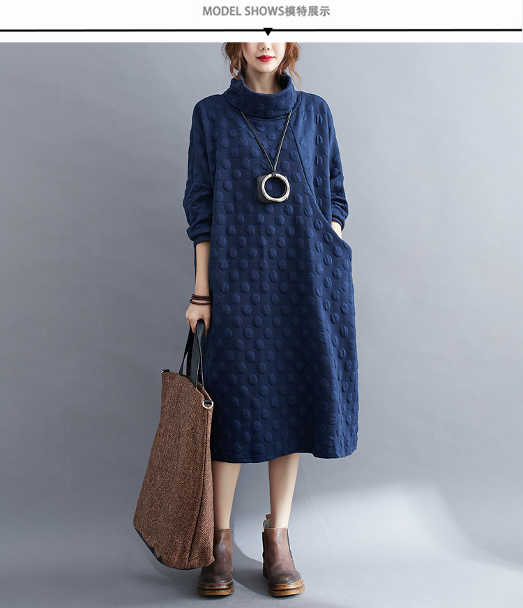 Large Size One-piece Dress 2020 Autumn 