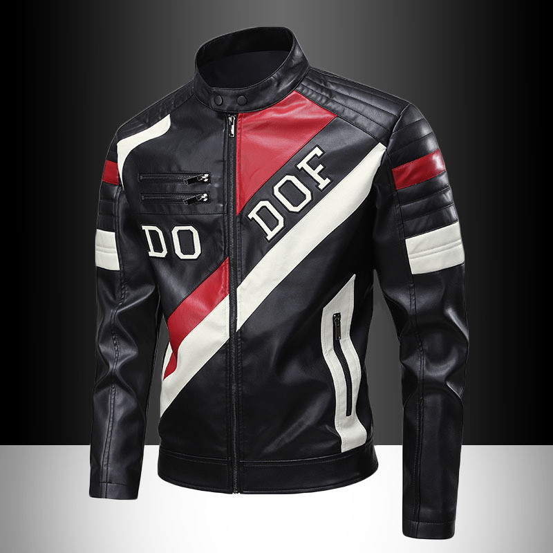 2025 New Men's Cool Biker Racing Jacket Motorcycle Riding Leather Jacket Autumn and Winter Windproof Leather Coat 2025 New Men's Cool Biker Racing Jacket Motorcycle Riding Leather Jacket Autumn and Winter Windproof Leather Coat