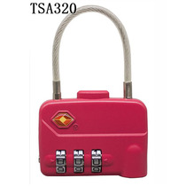 Jiaxte combination lock travel lock box bag lock steel wire padlock customs code lock TSA320 black red