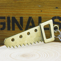 Small chainsaw model creative retro mini tool keychain pendant cute small saw key ring