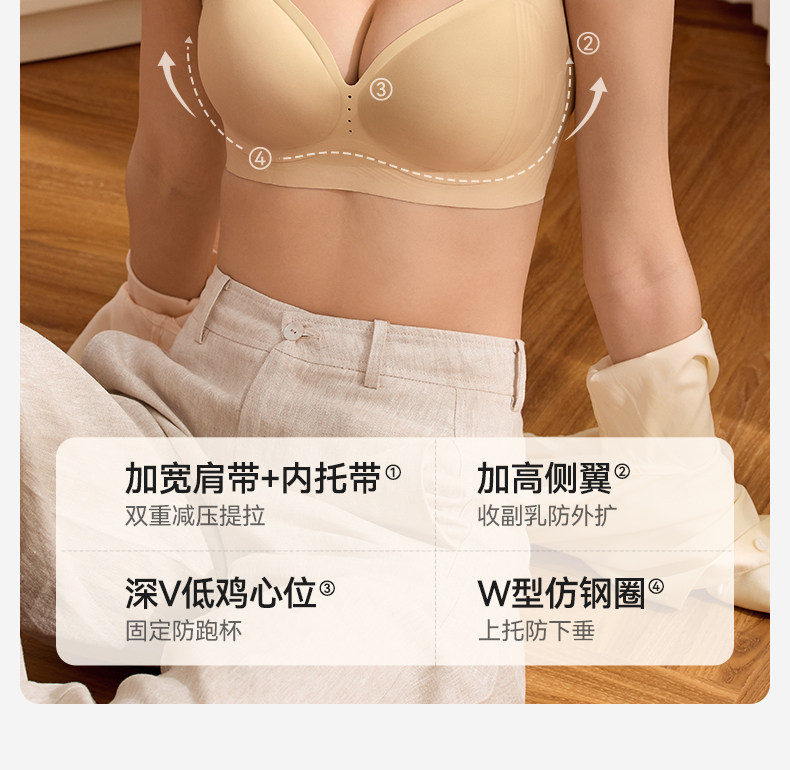 十月结晶6D零感反重力孕妇文胸产后哺乳胸罩薄透气大码防下垂内衣 — 9