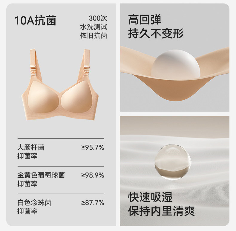 十月结晶孕妇内衣无痕女固定杯产后哺乳防下垂大胸专研大码文胸罩 — 4