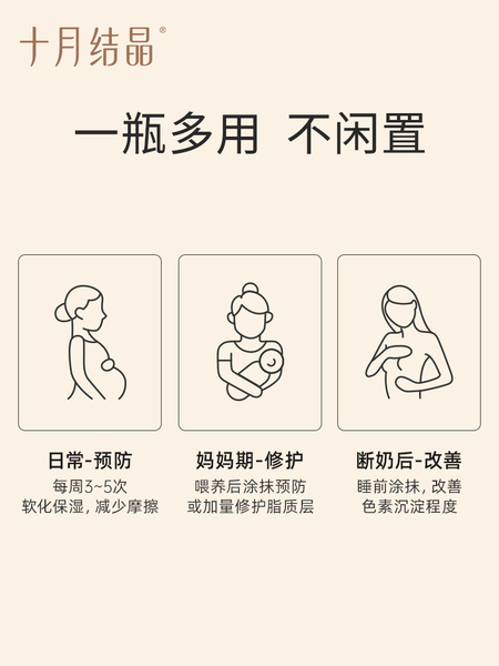 十月结晶产后乳头羊脂膏滋润护养羊毛脂舒缓修护霜胸部防皲裂膏 — 3