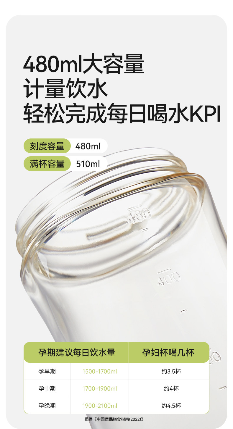 十月结晶孕妇吸管杯待产随行杯重力球ppsu成人产妇月子期专用水杯 — 14