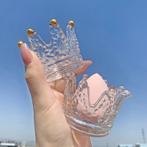 Beauty egg shelf sponge powder puff makeup egg carrier makeup bracket glass crown storage box drying ins