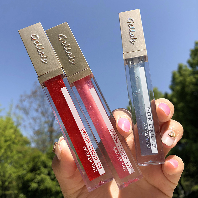 gellas Golden Water Nectar lip glaze Persistent nourishing and transparent glass lip laminated with pearly discoloration lip gloss