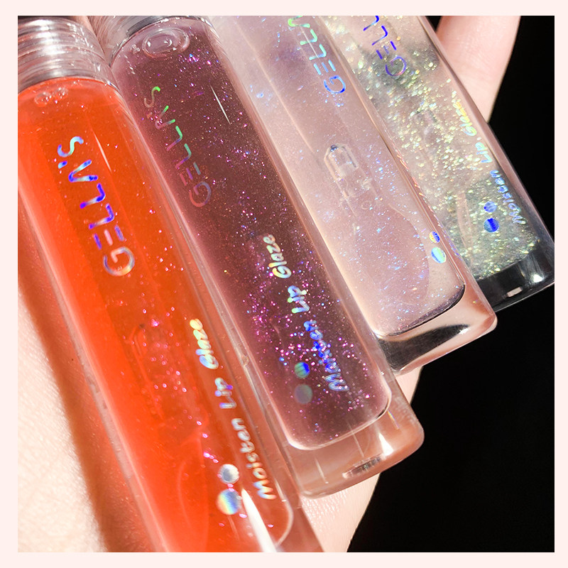 Seconds change Japanese jelly lips ~ mirror water gloss lip glaze transparent glass lips do not fade without staining cup lip gloss lip gloss